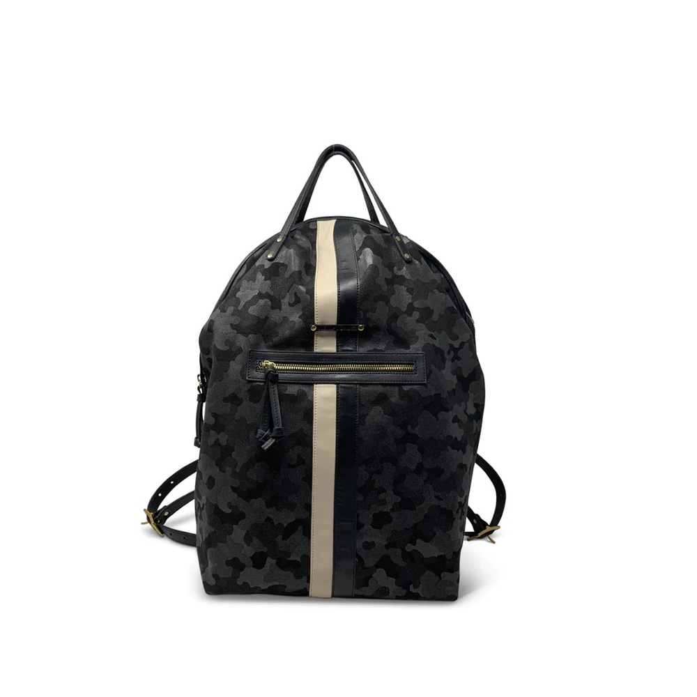 Kempton & Co Black Camo Canvas Backpack